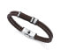 Double leather bracelet for men Magnum 14129P01011