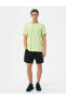 Erkek T-shirt Yeşil 4sam10065nk
