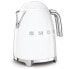 Фото #4 товара SMEG electric kettle KLF03WHEU (White), 1.7 L, 2400 W, White, Plastic, Stainless steel, Water level indicator, Overheat protection