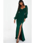 Фото #1 товара Women's Sweetheart Neckline Split Leg Maxi Dress