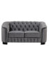 Фото #8 товара 64 Velvet Upholstered Loveseat Sofa, Modern Loveseat Sofa With Thick Removable Seat Cushion