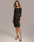 ფოტო #3 პროდუქტის Donna Karan Women's Ruffled Sheath Dress