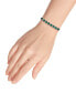 ფოტო #2 პროდუქტის Cubic Zirconia Green Glass Heart Halo Link Bracelet