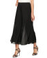 Chiffon Wide-Leg Capri Pants