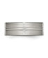 ფოტო #2 პროდუქტის Titanium Brushed and Polished Grooved Wedding Band Ring