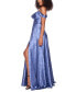 Juniors' Sweetheart-Neck Jacquard Gown