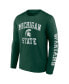 Men's Green Michigan State Spartans Distressed Arch Over Logo Long Sleeve T-shirt