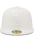 Фото #2 товара Men's Boston Red Sox White on White 59FIFTY Fitted Hat