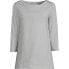 Фото #4 товара Women's 3/4 Sleeve Heavyweight Jersey Boatneck Button Back Tunic