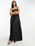 Фото #7 товара ASOS DESIGN satin bandeau trapeze maxi dress in black