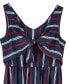 ფოტო #3 პროდუქტის Big Girls Sleeveless Hi-Low Striped Dress