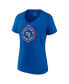 ფოტო #3 პროდუქტის Women's Royal Texas Rangers 2023 World Series Champions Stealing Home V-Neck T-shirt