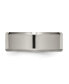 Titanium Brushed Beveled Edge Wedding Band Ring