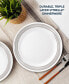 Фото #4 товара Brushed Silver Tone Dinner Plate
