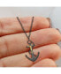 ფოტო #2 პროდუქტის Polished Black and Yellow IP-plated Crucifix Anchor Necklace