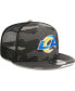 Фото #4 товара Men's Urban Camo Los Angeles Rams 9FIFTY Trucker Snapback Hat