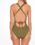 BECCA Color Code Skylar Plunge One-Piece Seaweed SM 305212