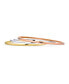 ფოტო #2 პროდუქტის Set Of 3 Interlocking Tri Color Twist Multi Stacking Bangle For Women Teen Bracelets Round Smooth Thin Brass