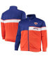 Фото #1 товара Men's Blue, Orange New York Knicks Big and Tall Pieced Body Full-Zip Track Jacket