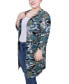 ფოტო #3 პროდუქტის Plus Size 3/4 Sleeve Knit Cardigan