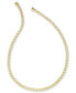 ფოტო #3 პროდუქტის 24" Men's Two-Tone Cuban Link Chain Necklace in 14k Gold-Plated Sterling Silver and Sterling Silver