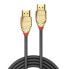Lindy 5m High Speed HDMI Cable - Gold Line - 5 m - HDMI Type A (Standard) - HDMI Type A (Standard) - 4096 x 2160 pixels - Gold - Grey