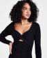 Фото #4 товара Women's Twist-Front Cutout Sweater Dress, Created for Macy's