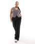 ASOS DESIGN Curve tailored waistcoat in grey