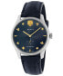ფოტო #1 პროდუქტის Unisex Swiss Automatic G-Timeless Blue Leather Strap Watch 40mm