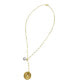 Фото #2 товара ADORNIA sunburst Pendant Y- Necklace with Pearl Drop