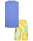 ფოტო #2 პროდუქტის Little Boys Hazy Rays Tank Top & Printed Mesh Shorts, 2 Piece Set