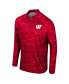 ფოტო #3 პროდუქტის Men's Red Wisconsin Badgers Carson Raglan Quarter-Zip Jacket