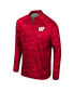 Фото #3 товара Men's Red Wisconsin Badgers Carson Raglan Quarter-Zip Jacket