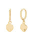 ფოტო #1 პროდუქტის Camille Charm 14K Gold Plated Huggie Earrings