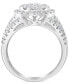 Фото #4 товара EFFY® Diamond Round & Baguette Halo Cluster Engagement Ring (2 ct. t.w.) in 14k White Gold