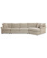 Фото #3 товара Wrenley 166" 3-Pc. Fabric Cuddler Chaise Sectional Sofa, Created for Macy's