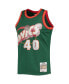 Фото #3 товара Men's Shawn Kemp Green Seattle SuperSonics 1995-96 Hardwood Classics 75th Anniversary Diamond Swingman Jersey