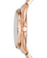 ფოტო #2 პროდუქტის Women's Rye Multifunction Rose Gold-Tone Stainless Steel Watch, 36mm