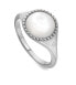 Фото #1 товара Silver ring with diamond and mother of pearl Most Loved DR258