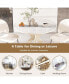 Фото #6 товара Round Dining Table 36" Faux Marble Tabletop Rubber Wood Legs Kitchen