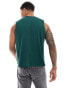 ASOS DESIGN boxy tank in dark green