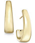 ფოტო #1 პროდუქტის J-Hoop Earrings in 14k Gold