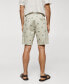 Фото #3 товара Men's Printed Cotton Bermuda Shorts