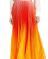 Фото #3 товара Women's Pleated Charmeuse Ombre Maxi Skirt