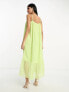 Фото #2 товара Vila floaty cami maxi dress in pastel lime green