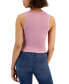 ფოტო #2 პროდუქტის Juniors' Lace-Trim Seamless Ribbed Tank