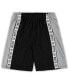 Фото #2 товара Men's Black, Silver New Jersey Nets Big and Tall Tape Mesh Shorts