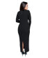 ფოტო #2 პროდუქტის Maternity Maxi Nursing V-Neck Sweater Dress in Cotton Knit