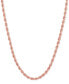 14k Rose Gold Diamond-Cut Rope Chain 20" Necklace (2-1/2mm)