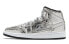 Кроссовки Nike Air Jordan 1 Mid SE Disco Metallic Silver (W) (Серебристый)